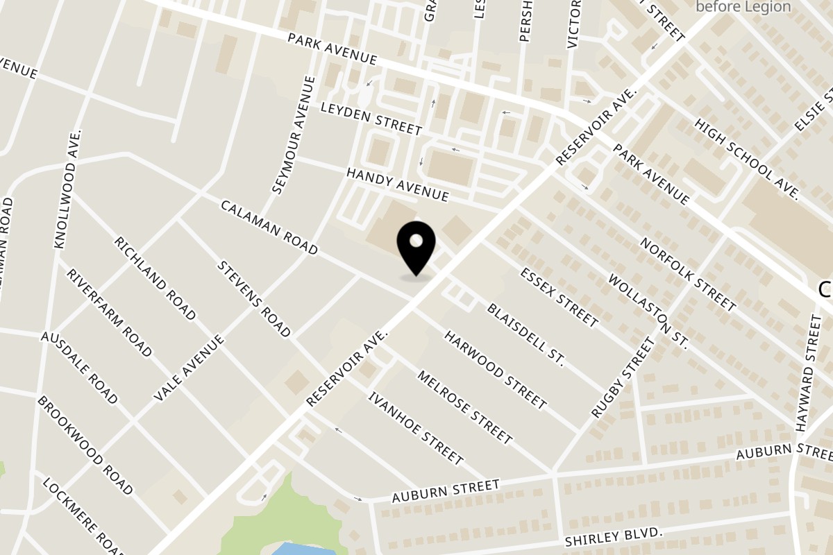 Map showing the location of Chennai Express - Indian Cuisine on 745 Reservoir Ave in Cranston